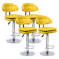 Industrial Metal Adjustable Swivel Barstool Patio Bar Stool with Cushion