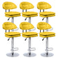 Industrial Metal Adjustable Swivel Barstool Patio Bar Stool with Cushion