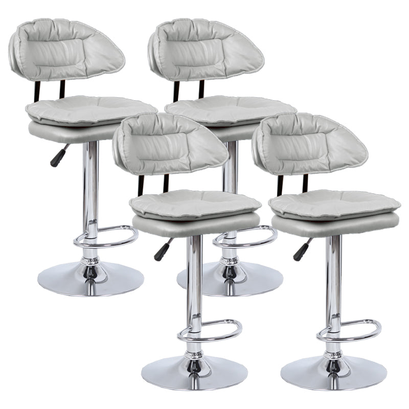 Industrial Metal Adjustable Swivel Barstool Patio Bar Stool with Cushion