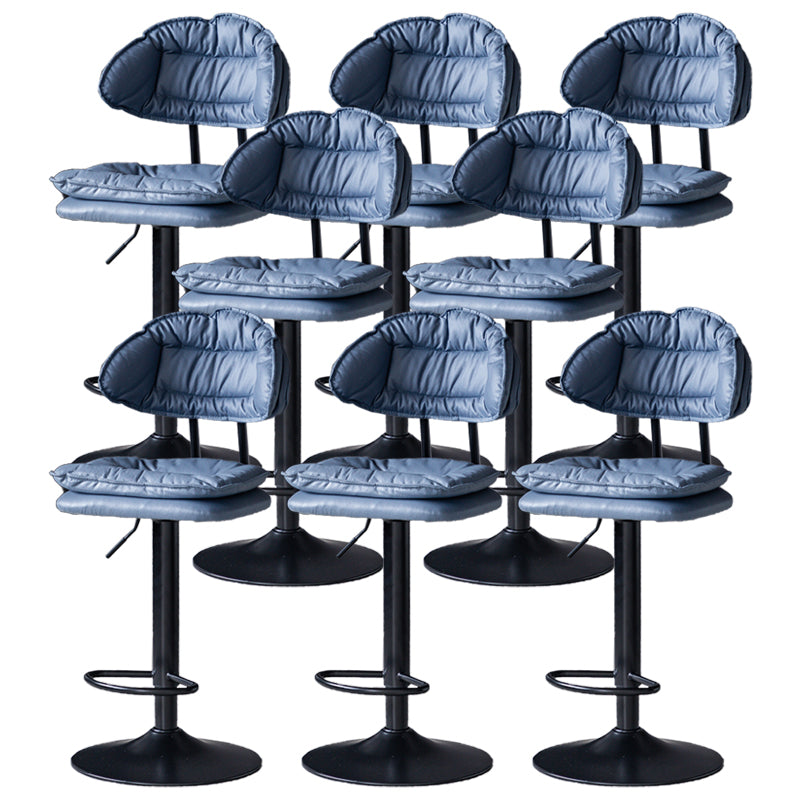 Industrial Metal Adjustable Swivel Barstool Patio Bar Stool with Cushion