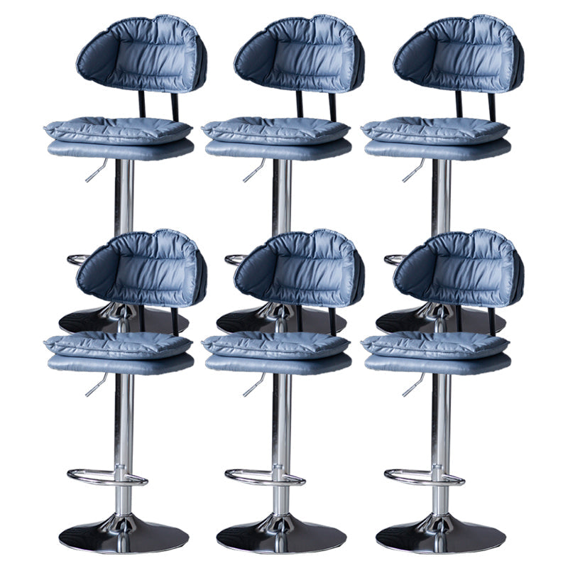 Industrial Metal Adjustable Swivel Barstool Patio Bar Stool with Cushion