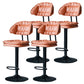 Industrial Metal Adjustable Swivel Barstool Patio Bar Stool with Cushion