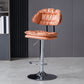 Industrial Metal Adjustable Swivel Barstool Patio Bar Stool with Cushion