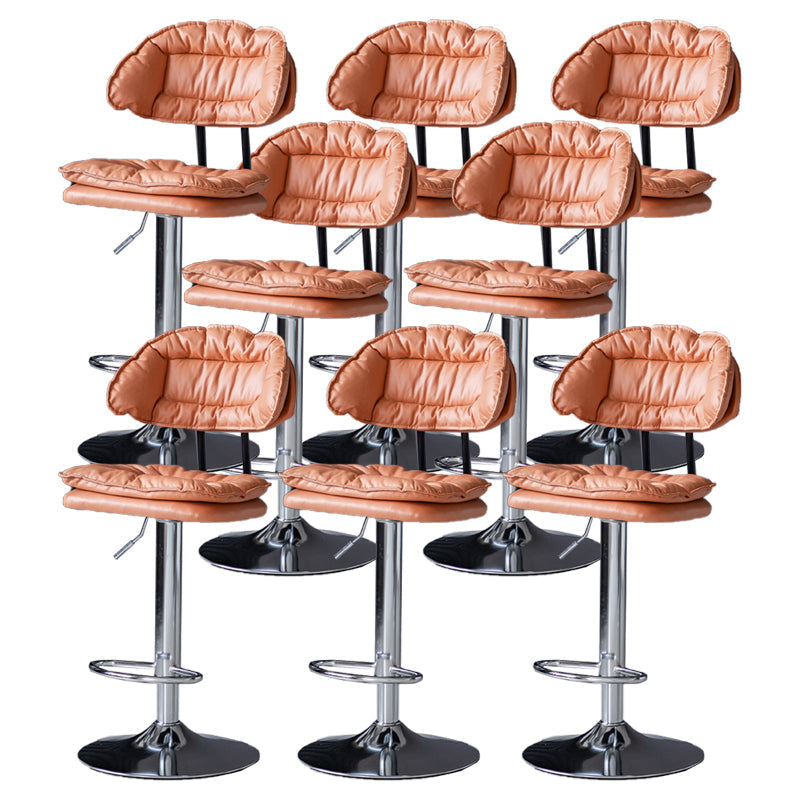 Industrial Metal Adjustable Swivel Barstool Patio Bar Stool with Cushion