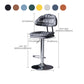 Industrial Metal Adjustable Swivel Barstool Patio Bar Stool with Cushion