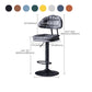 Industrial Metal Adjustable Swivel Barstool Patio Bar Stool with Cushion