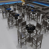 Industrial Style Bar Height Table Black Colour Bar Dining Table for Indoor Clearhalo 'Bar Furniture' 'Bar Tables' 'bar_tables' 'furn' 'furn_bar_tables' 'Furniture' 'Kitchen & Dining Furniture' 7031155