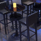 Industrial Style Bar Height Table Black Colour Bar Dining Table for Indoor Clearhalo 'Bar Furniture' 'Bar Tables' 'bar_tables' 'furn' 'furn_bar_tables' 'Furniture' 'Kitchen & Dining Furniture' 7031168