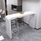 White Colour Bar Wine Table Wooden Counter Wine Table with Double Pedestal Base Clearhalo 'Bar Furniture' 'Bar Tables' 'bar_tables' 'furn' 'furn_bar_tables' 'Furniture' 'Kitchen & Dining Furniture' 7031190