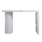 White Colour Bar Wine Table Wooden Counter Wine Table with Double Pedestal Base 47.2"L x 23.6"W x 39.4"H White Without Chairs Clearhalo 'Bar Furniture' 'Bar Tables' 'bar_tables' 'furn' 'furn_bar_tables' 'Furniture' 'Kitchen & Dining Furniture' 7031191