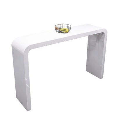 White Colour Bar Wine Table Wooden Counter Wine Table with Double Pedestal Base White Without Chairs Clearhalo 'Bar Furniture' 'Bar Tables' 'bar_tables' 'furn' 'furn_bar_tables' 'Furniture' 'Kitchen & Dining Furniture' 7031196