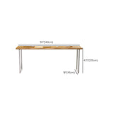 Mesa de mostrador de madera rectangular contemporánea Mesa de comedor de barra interior