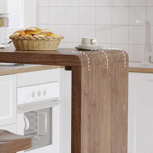 Zeitgenössische Bar für Innenräume Rechteck Holzzähler Tisch