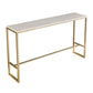 Glam Indoor Bar Dining Table White Faux Marble Rectangle Counter Table