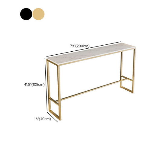 Glam innenriegel Esstisch weißer Faux -Marmor -Rechtecktisch