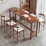 Mesa de comedor de barra contemporánea mesa de madera rectangular interior