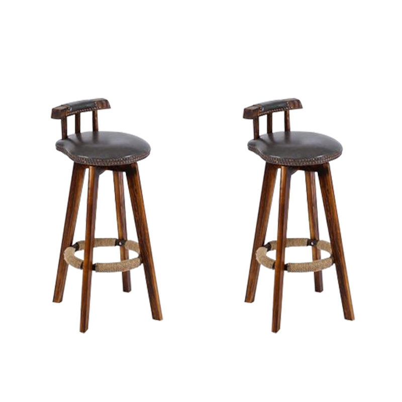 Industriële lage rug dineren krukken armloze barkrukken met houtbasis