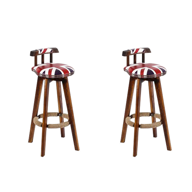 Industriële lage rug dineren krukken armloze barkrukken met houtbasis