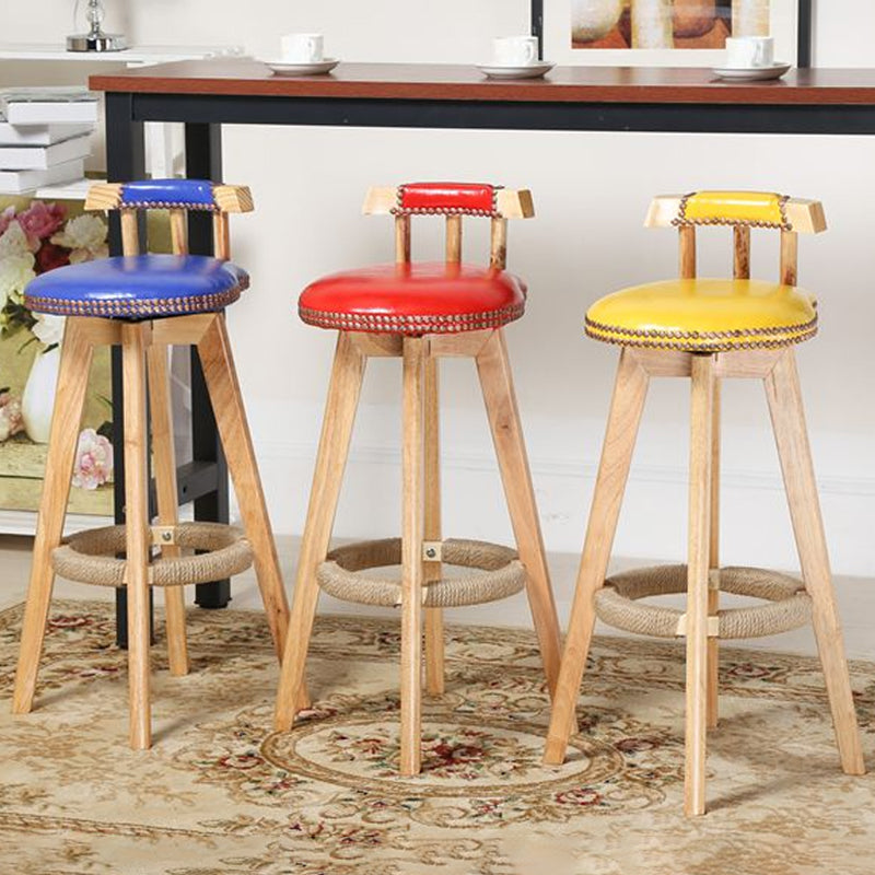 Industriële lage rug dineren krukken armloze barkrukken met houtbasis