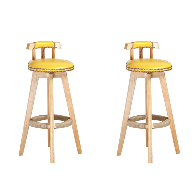 Industriële lage rug dineren krukken armloze barkrukken met houtbasis