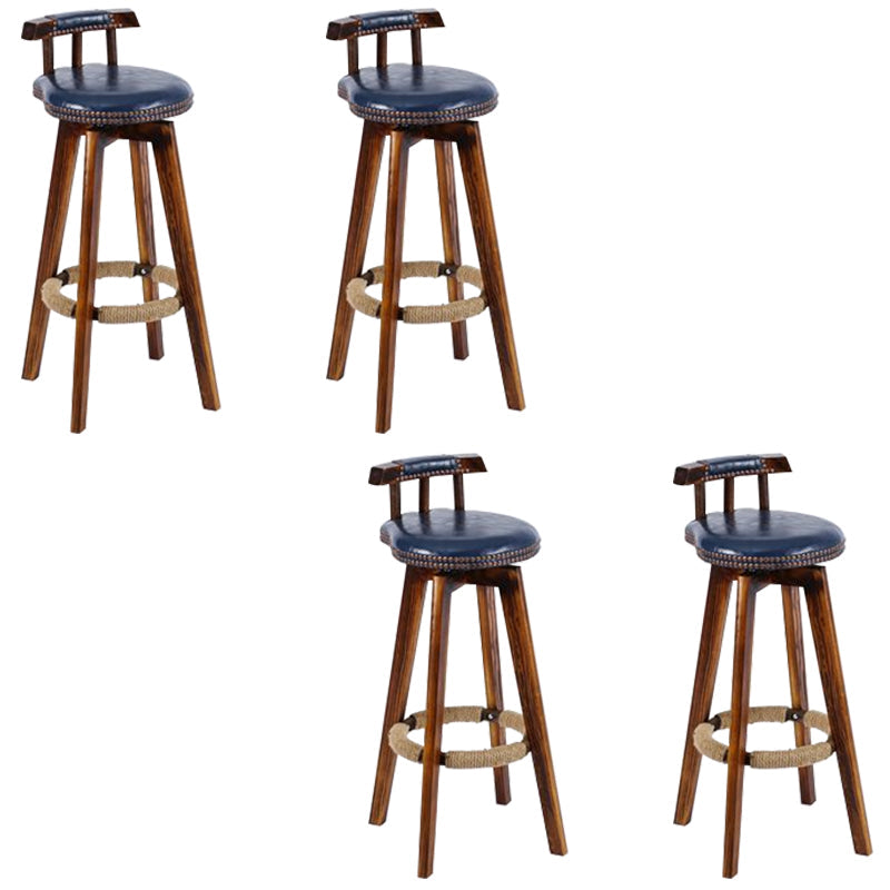 Industriële lage rug dineren krukken armloze barkrukken met houtbasis