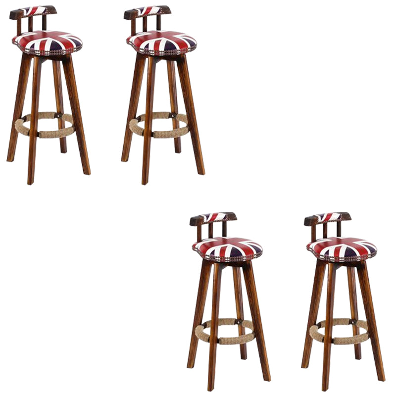 Industriële lage rug dineren krukken armloze barkrukken met houtbasis