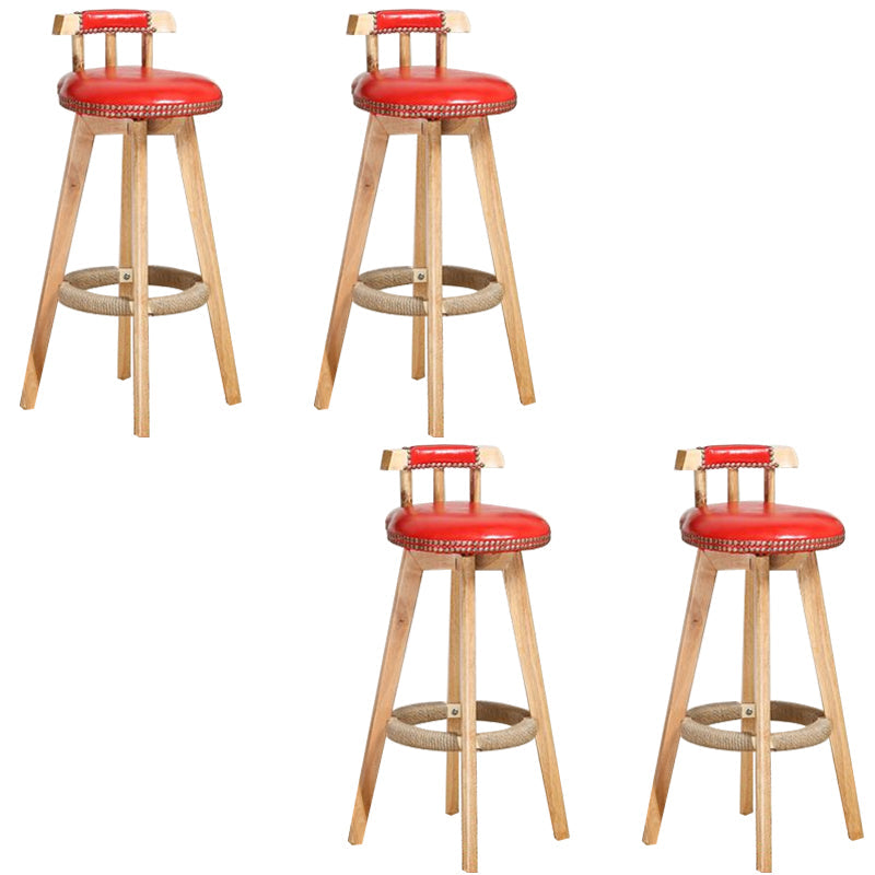 Industriële lage rug dineren krukken armloze barkrukken met houtbasis