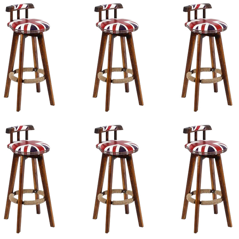 Industriële lage rug dineren krukken armloze barkrukken met houtbasis