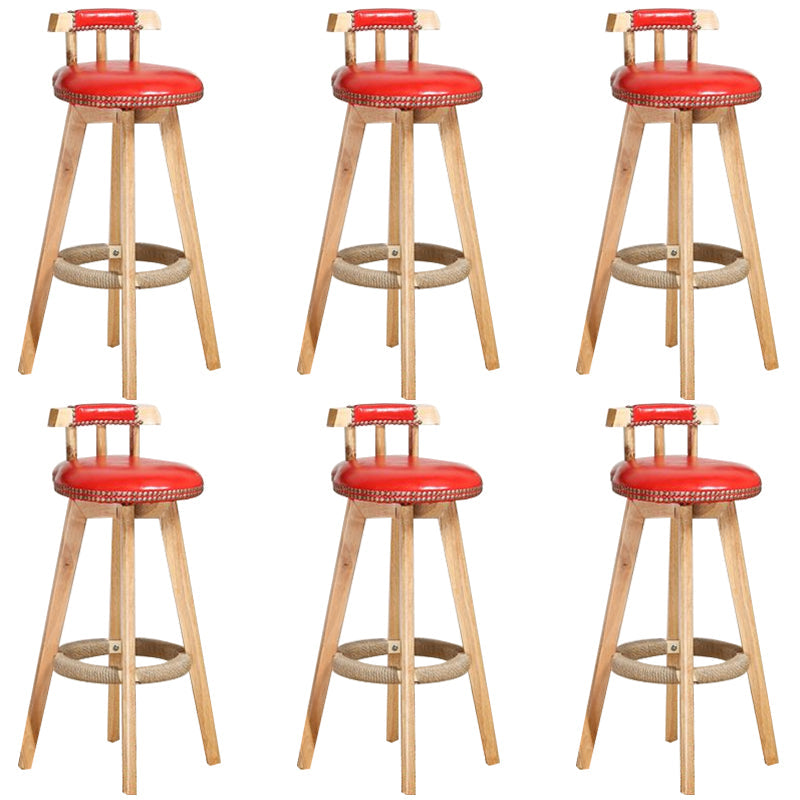 Industriële lage rug dineren krukken armloze barkrukken met houtbasis