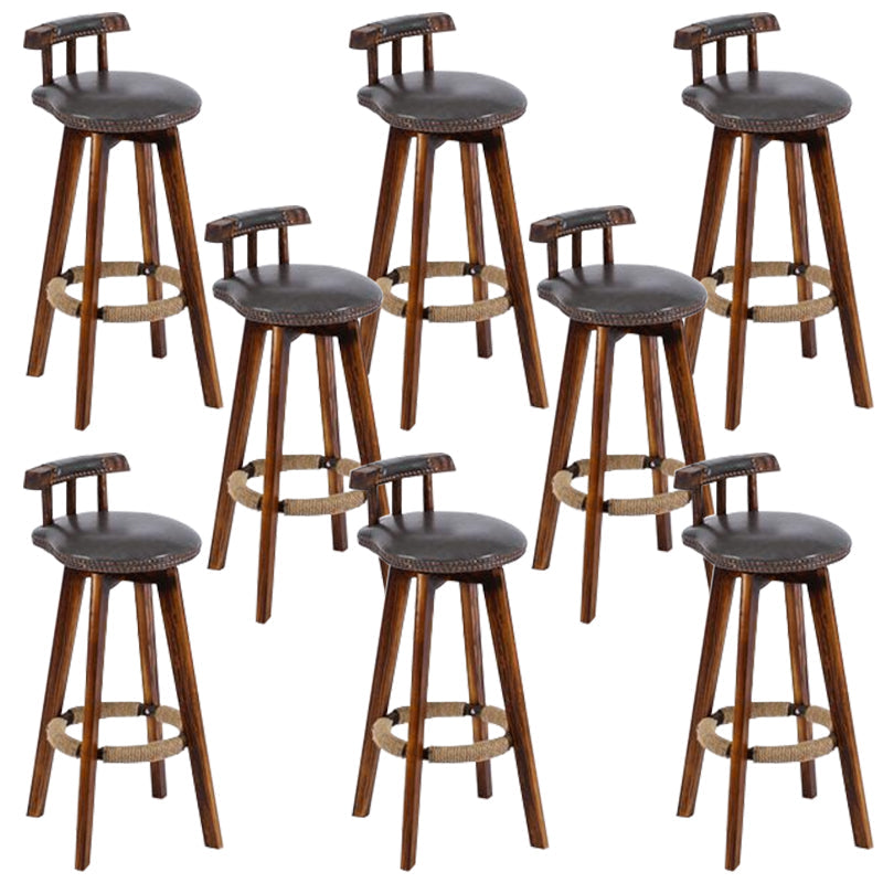 Industriële lage rug dineren krukken armloze barkrukken met houtbasis