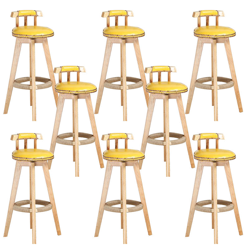 Industriële lage rug dineren krukken armloze barkrukken met houtbasis