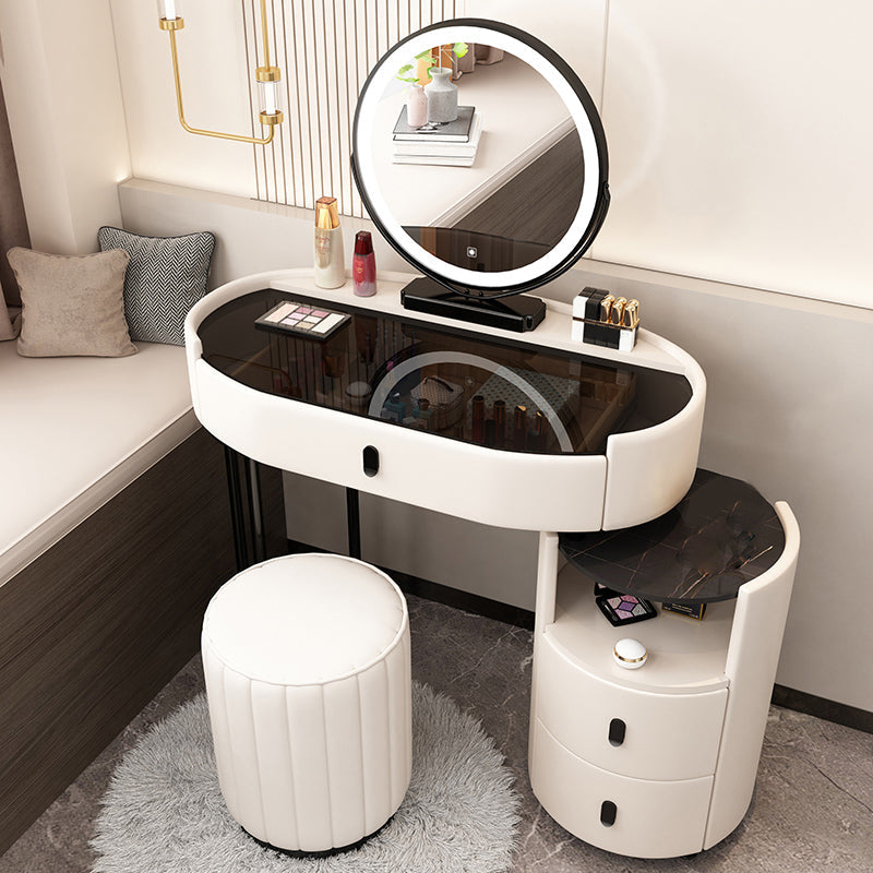 3 cassetti glam trucco vanità scrivania con vanità per trucco in vetro