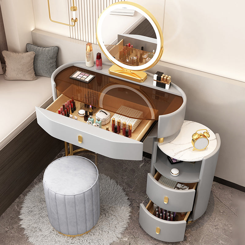 3 cassetti glam trucco vanità scrivania con vanità per trucco in vetro