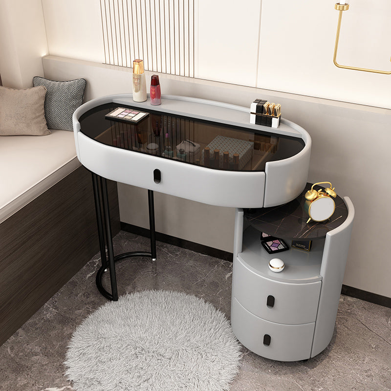 3 cassetti glam trucco vanità scrivania con vanità per trucco in vetro