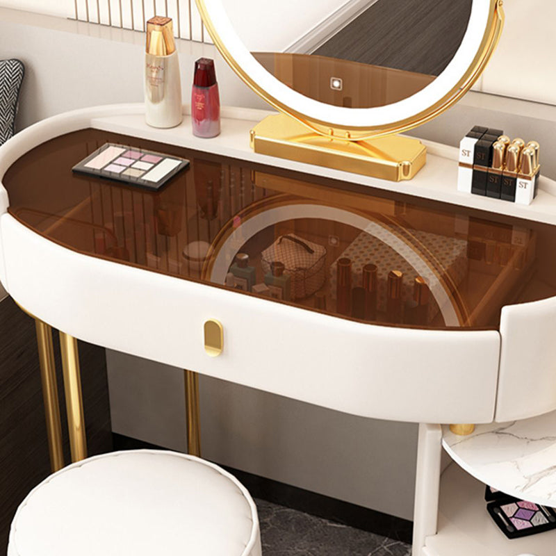 3 cassetti glam trucco vanità scrivania con vanità per trucco in vetro