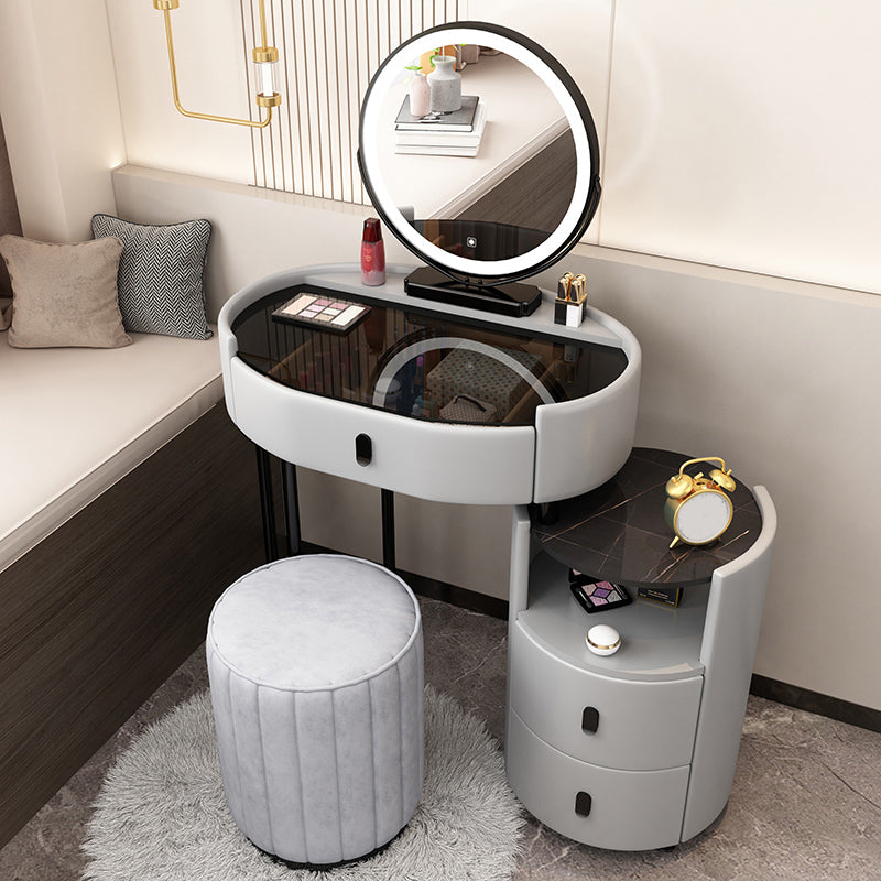 3 cassetti glam trucco vanità scrivania con vanità per trucco in vetro