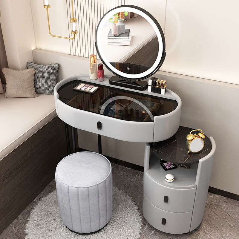 3 cassetti glam trucco vanità scrivania con vanità per trucco in vetro