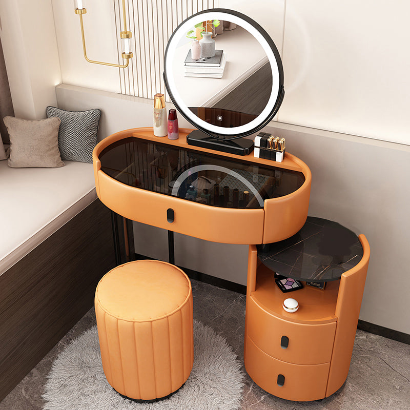 3 cassetti glam trucco vanità scrivania con vanità per trucco in vetro