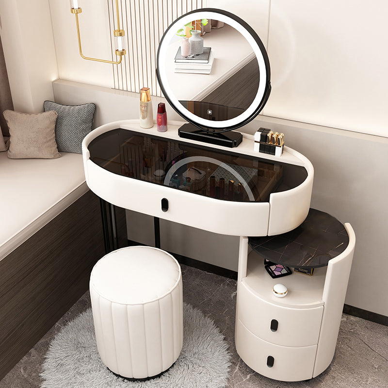 3 cassetti glam trucco vanità scrivania con vanità per trucco in vetro
