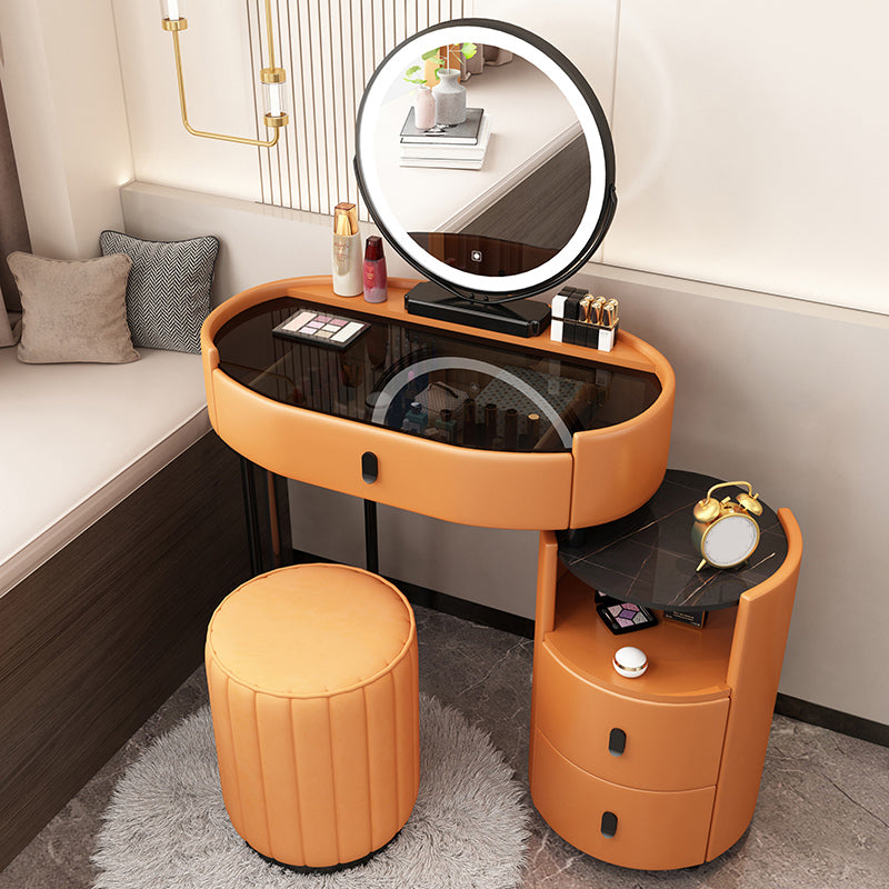3 cassetti glam trucco vanità scrivania con vanità per trucco in vetro