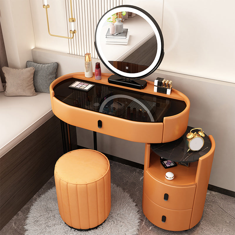 3 cassetti glam trucco vanità scrivania con vanità per trucco in vetro