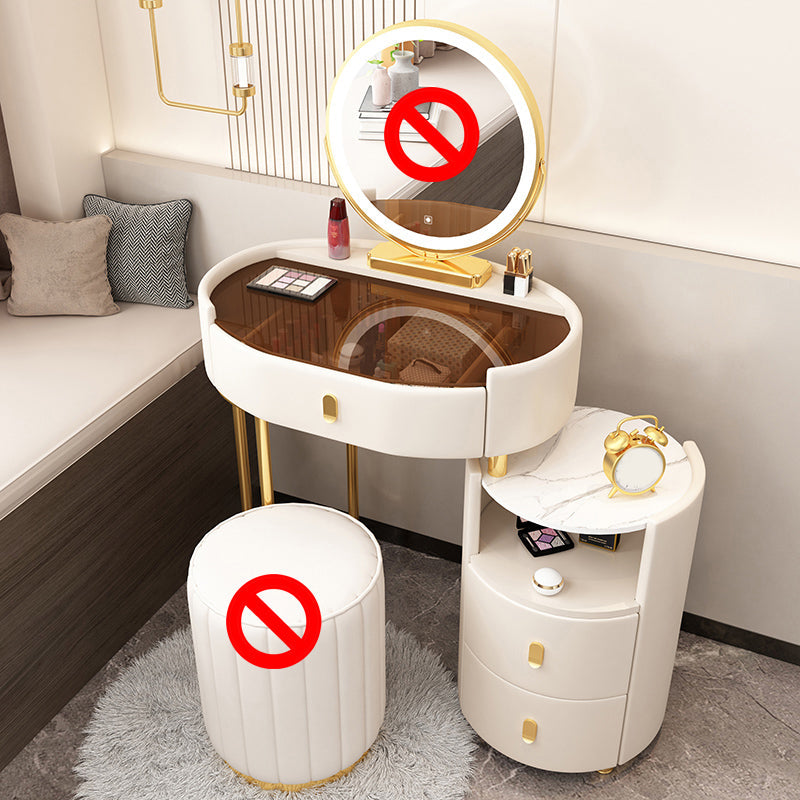 3 cassetti glam trucco vanità scrivania con vanità per trucco in vetro