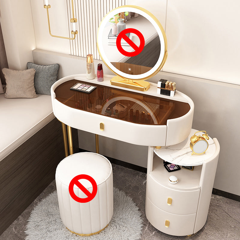 3 cassetti glam trucco vanità scrivania con vanità per trucco in vetro