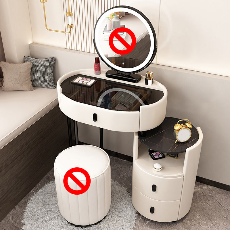 3 cassetti glam trucco vanità scrivania con vanità per trucco in vetro