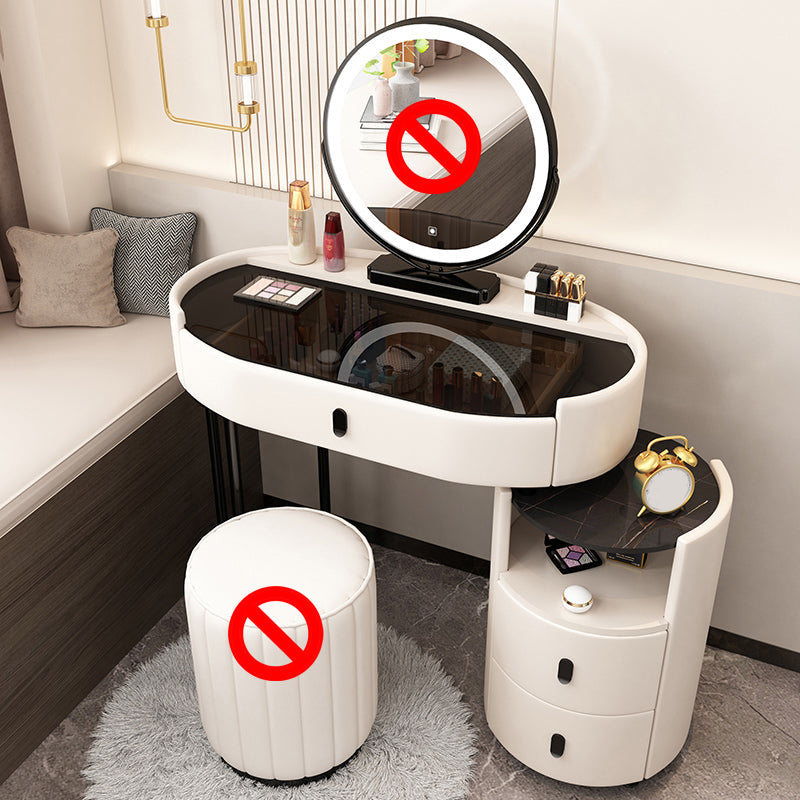 3 cassetti glam trucco vanità scrivania con vanità per trucco in vetro