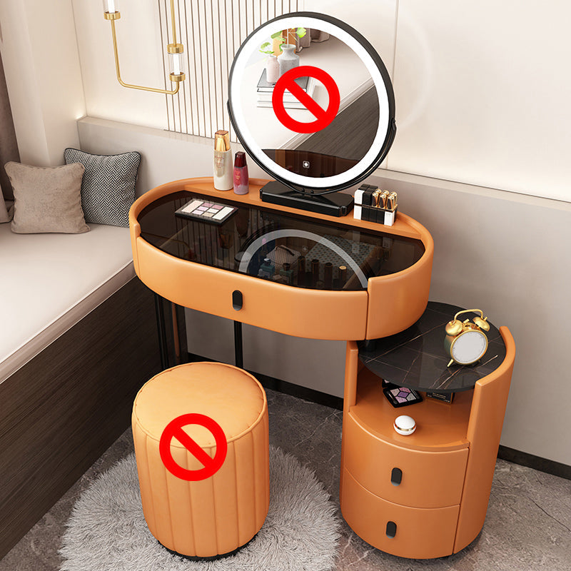 3 cassetti glam trucco vanità scrivania con vanità per trucco in vetro
