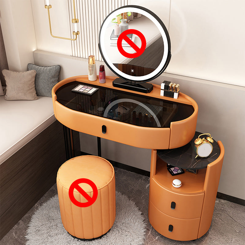 3 cassetti glam trucco vanità scrivania con vanità per trucco in vetro