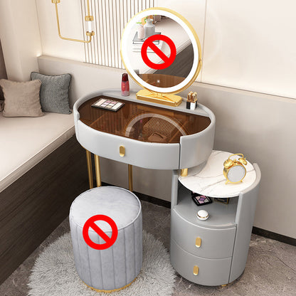 3 cassetti glam trucco vanità scrivania con vanità per trucco in vetro