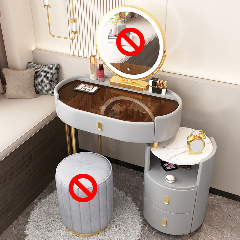 3 cassetti glam trucco vanità scrivania con vanità per trucco in vetro