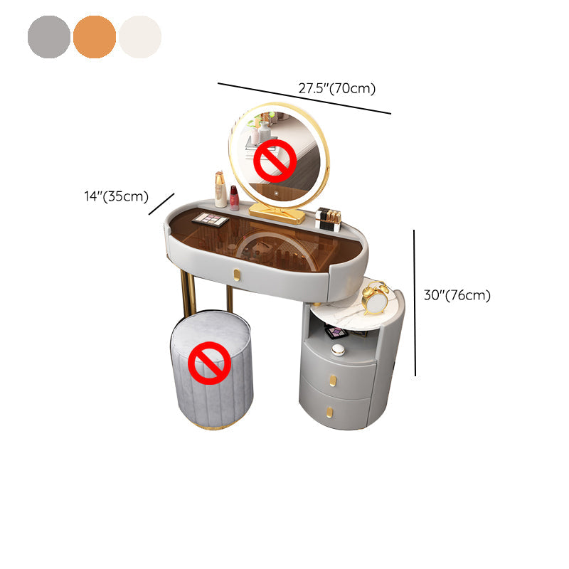 3 cassetti glam trucco vanità scrivania con vanità per trucco in vetro